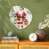 Kerstman- Winter - Sneeuw - Wit - Rood Wandcirkel Organisch Forex 3mm klein -sfeer2