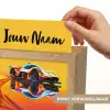 Auto - Race  - F1 - Jongens - Geel - Rood Light Box met kabel (Kinderlampje) klein -USP_websiteprintNL