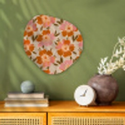 Bloemen - Motief - Retro Wandcirkel Organisch Forex 3mm klein 629 -sfeer2