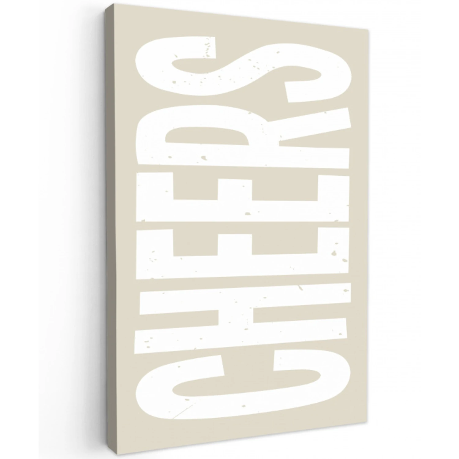 Cheers - Feest - Japandi - Vintage Tuinposter op houten frame 2 cm dik klein -3d