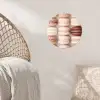 Macarons - Beige - Bruin Wandcirkel behangsticker klein -sfeer4