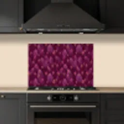 Bladeren - Patroon - Burgundy keuken achterwand spatscherm klein 900 -sfeer1
