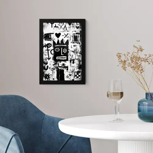 Vormen - Gezocht - Zwart - Abstract fotolijst zwart zonder passe partout klein -sfeer4