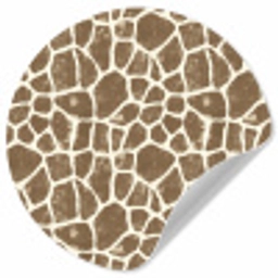 Giraf - Klassiek - Bruin Wandcirkel behangsticker klein 186 -3d