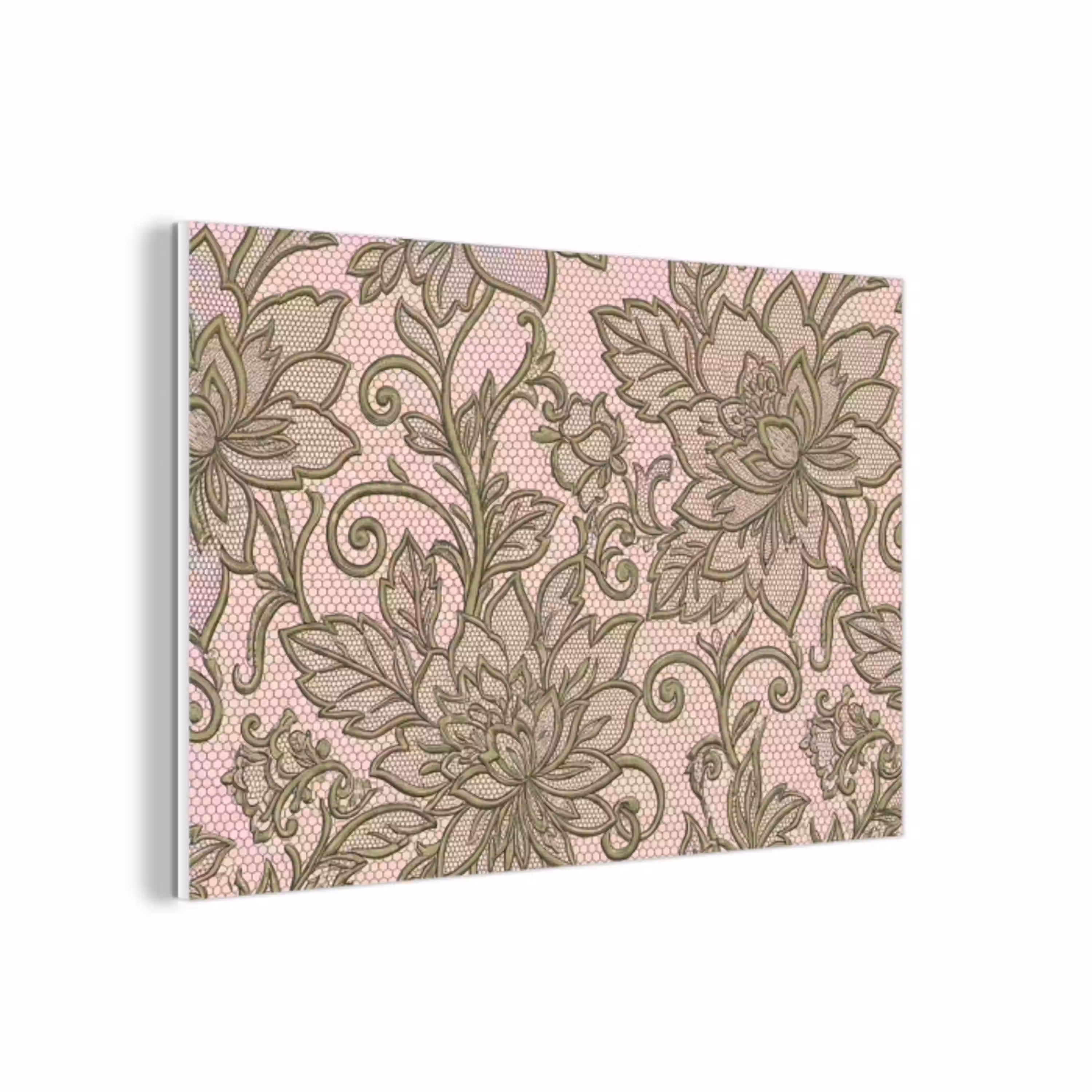 Bloemen - Kant - Patroon - Klassiek - Groen forex 5mm xxl -3d
