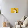 Cheetah - Illustratie - Geel Tuinposter op houten frame 2 cm dik klein -sfeer1