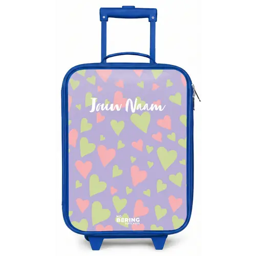 Lovely lila Kinderkoffer - Blauw klein -zz3dotto