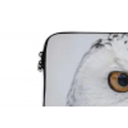 Sneeuwuil - Oog - Wildlife - Wit laptophoes neopreen klein -detail