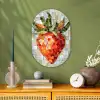 Aardbei - Rood - Mozaïek - Fruit Wandcirkel Ovaal Forex klein -sfeer2