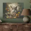 Uil - Vogels - Bloemen - Natuur PET vilt klein -sfeer2