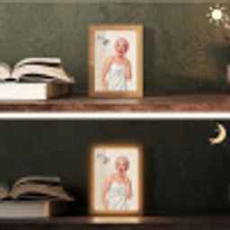 Vrouw - Douche - Roze Light Box met kabel (Tafellamp) klein -sfeer3
