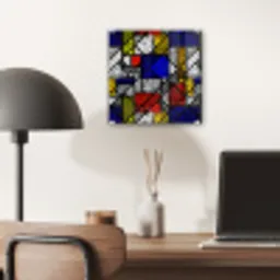 Mondriaan - Glas in lood - Oude Meesters - Kunstwerk - Abstract - Schilderij plexiglas 5mm klein -sfeer6