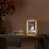 Langharige kat - Zonnebril - Spaghetti - Humor - Zwart - wit Light Box met kabel (Tafellamp) klein -sfeer4