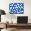 Vormen - Abstract - Blauw - Golven PET vilt klein -sfeer5