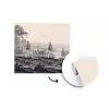 Mistig - Berglandschap - Illustratie fotobehang vinyl groot -3d