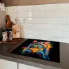 Kat - Graffiti - Kleurrijk - Wafel - Eten Inductie beschermer vinyl 3mm middel -sfeer3