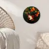 Vrouw - Rood - Groen - Druiven Wandcirkel kunststof plaat 5mm dik klein -sfeer5