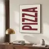 Pizza - Vintage - Decoratie - Japandi Textielframe zwart klein -sfeer3