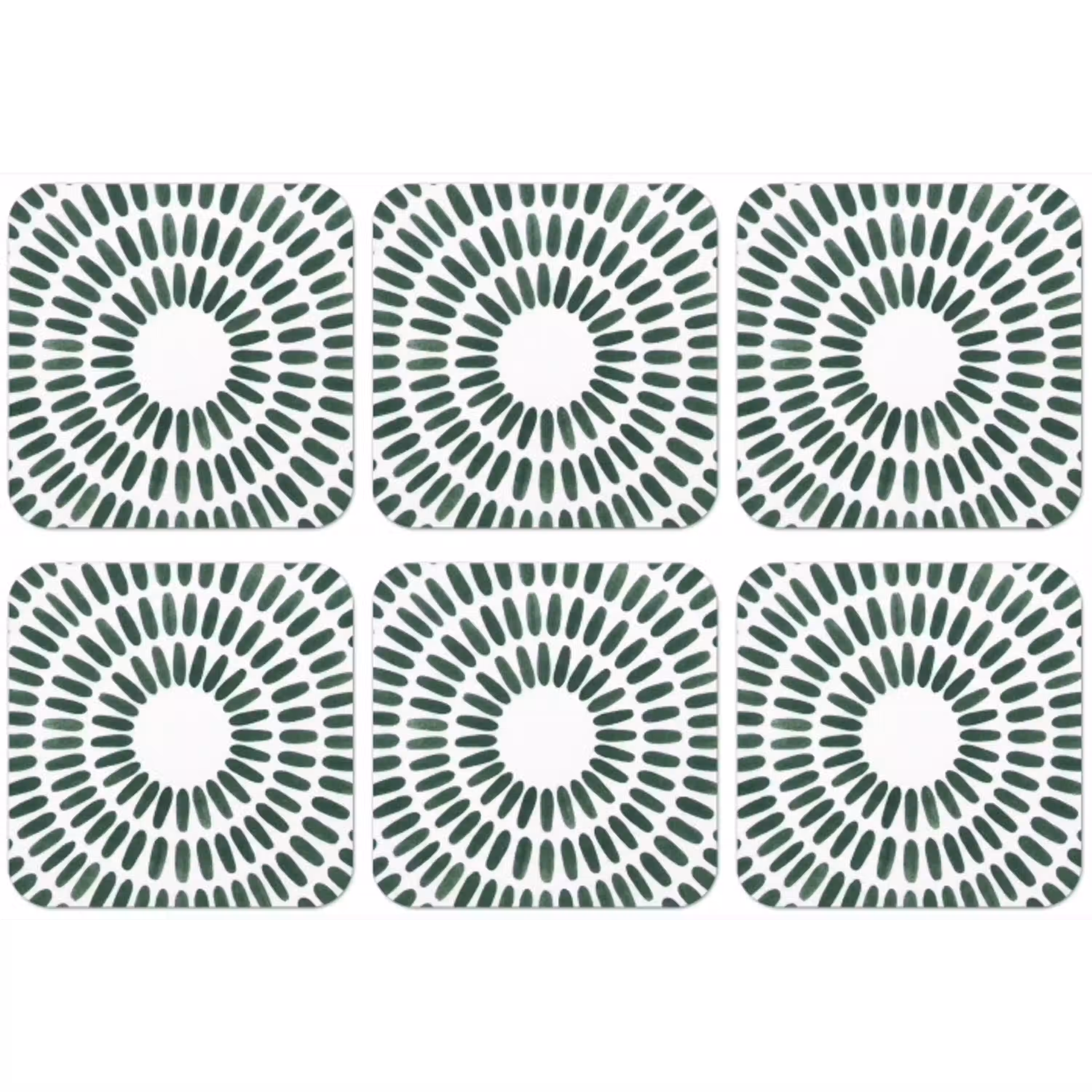 Abstract - Cirkel - Patroon - Modern - Groen onderzetter kurk middel -zkaufland3dotto