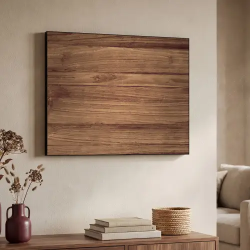Houtlook - Bruin Textielframe zwart klein -sfeer3