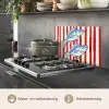 Vissen - Verticale strepen - Blauw - Rood keuken achterwand spatscherm klein -usp_NL