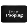 Quote - Keep on pooping - Zwart - Spreuken Badmat klein -3d