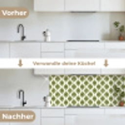 Patroon - Retro - Groen keuken achterwand 2 middel 871 -voor-na_DE