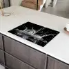Water - Splash - Zwart Inductie beschermer vinyl 3mm klein -sfeer8