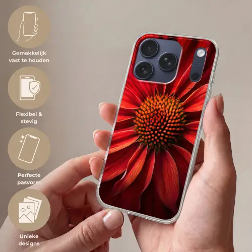 Close up - Bloem- Rood Telefoonhoesje iPhone 17 Pro klein -sfeer3_NL