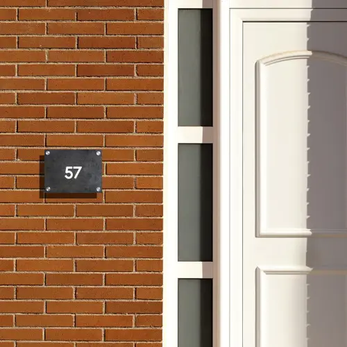 Donker steen - Traditioneel Naambord Rechthoek middel -sfeer3-rechthoek-S