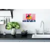 Fruit - Abstracte achtergrond - Roze Muursticker klein -keuken