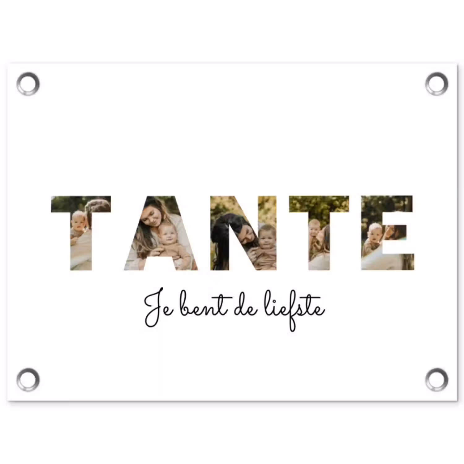 Gepersonaliseerde tuinposter - Tante - Lettercollage