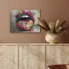 Lippen - Graffiti - Expressief PET vilt klein -sfeer4