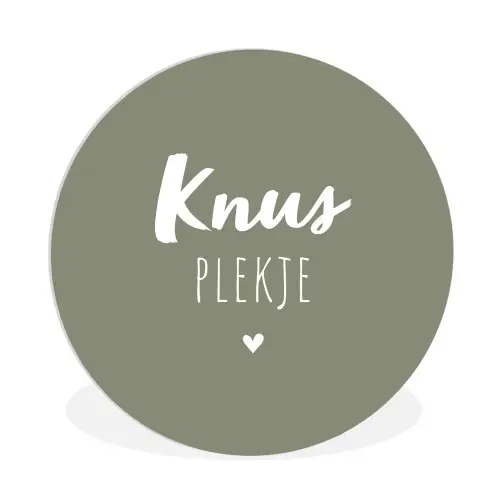 Spreuken - Knus plekje - Tekst - Zomer Wandcirkel kunststof plaat 5mm dik klein -3d