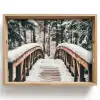 Brug - Winterlandschap - Bos - Natuur - Sneeuw Dienblad Rechthoek middel -z3d_shopping