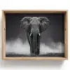 Olifant - Zwart - Wit - Rook Dienblad Rechthoek middel -z3d_shopping
