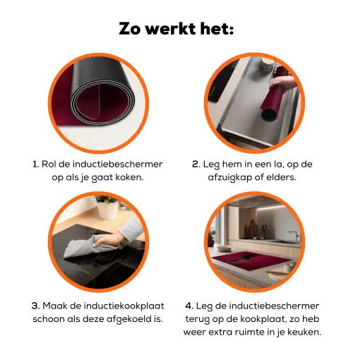 Hengst - Steigert - Rood Inductie beschermer vinyl 3mm klein -zzzzzzz-td-werking