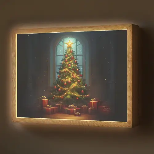 Kerstboom - Cadeau - Kerst - Winter Light Box met batterij (Wandlamp) middel -z3d_website