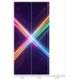Kruisen - Lasterstralen - Neon Behang Vinyl klein -USP_banen