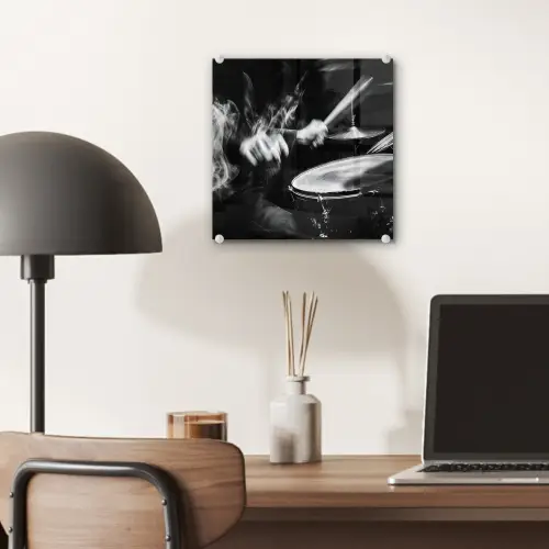 Drummer - Zwart - Drumstel plexiglas 5mm klein -sfeer6
