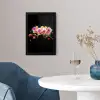 Orchidee - Graffiti - Kleurrijk - Bloemen - Abstract fotolijst zwart zonder passe partout klein -sfeer4