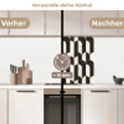 Bogen - Tegels - Marmer - Zwart - Wit keuken achterwand 2 middel 865 -voor-na2_DE