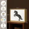 Zwart - Paard - Portret Light Box met batterij (Wandlamp) middel -USP_websiteoverzichtNL