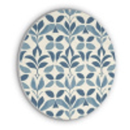 Flora - Modern - Blauw Akoestische PET Vilt - Rond klein 838 -3d