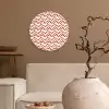 Strepen - Rood - Wit - Patroon Wandcirkel kunststof plaat 5mm dik klein 188 -sfeer1