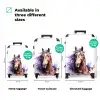 Aquarel paard met kleurrijke spatten NBS - Handbagage koffer - Kinderen Unisex middel zzzzzzVergelijking_3EN