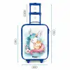 Eenhoorn met blauwe manen en oranje kitten Kinderkoffer - Blauw klein -productfoto_formaten
