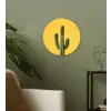 Cactus - Groen - Minimalistisch Wandcirkel kunststof plaat 5mm dik klein -sfeer3