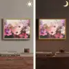 Bloemen - Kleurrijk - Bloei Light Box met batterij (Wandlamp) middel -sfeer3