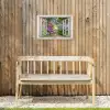 Uitzicht op Bloementuin Tuinposter op houten frame 2 cm dik klein -sfeer4